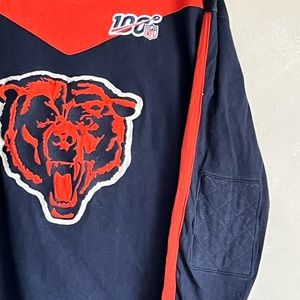 Long sleeve tee  orange and blue size large mitchell & Ness